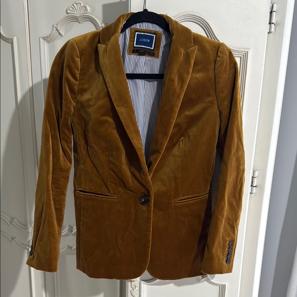 J. Crew Women's Brown Velvet Parke Blazer